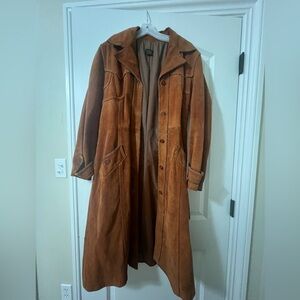 1960s to 1970s Leather Trench Coat
